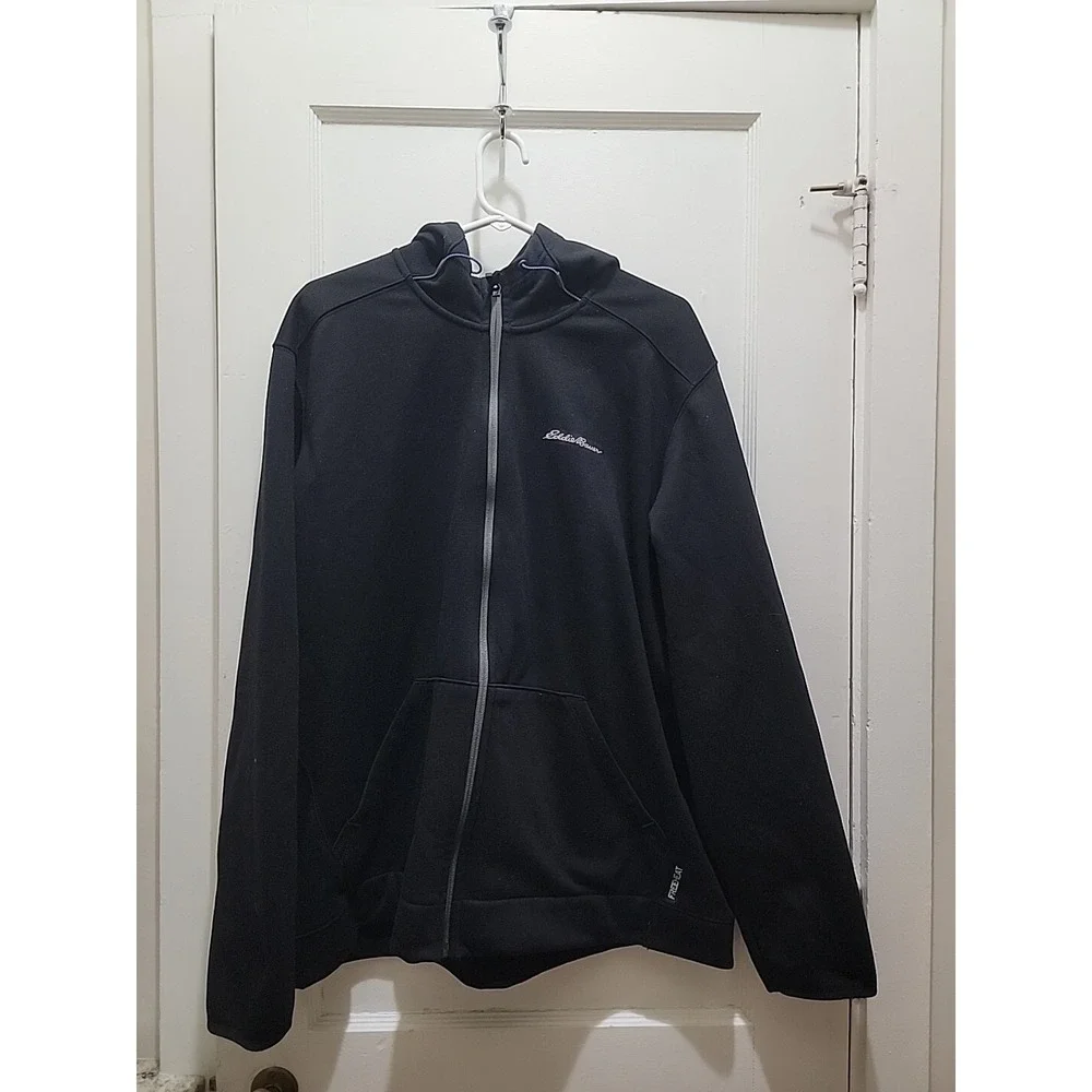Eddie Bauer Jacket Mens XXL Hooded Outdoor Fleece Lined Full Zip. Freeheat
